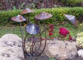 Sculpture Iron toadstool mushrooms