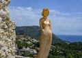 Sculpture by Jean Philippe Richard in the Exotic Garden of Eze, France