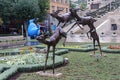 Sculpture of jumping antelopes