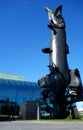 Sculpture Laulupuut in front of the Helsinki Music Centre