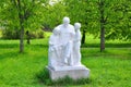 Sculpture `Lenin and children` by sculptor Nikolai Shcherbakov at the Museum-Reserve Leninskie Gorki. Russia