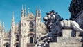 Piazza del Duomo in Milan, Italy Royalty Free Stock Photo