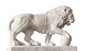 Sculpture of the lion with ball Royalty Free Stock Photo