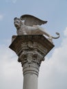 The sculpture of a lion in Vicenza