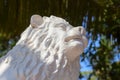 Sculpture of a lion who is the king of animals
