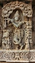 Sculpture of Lord Krishna playing flute, Lakshminarsimha Temple, Javagal , Hassan, Karnataka,