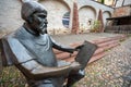 Sculpture of Lucas Cranach the Elder at Cranach Houses and Courtyards in Wittenberg Royalty Free Stock Photo