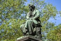 Sculpture of Ludwig van Beethoven on a monument close-up. Vienna, Austria Royalty Free Stock Photo