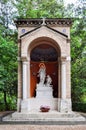 Sculpture of Madonna with baby Jesus in Vatican gardens Royalty Free Stock Photo