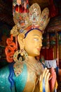 Sculpture of Maitreya buddha at Thiksey Monastery Royalty Free Stock Photo