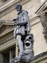 Sculpture of Malherbe at Louvre, Paris, France Royalty Free Stock Photo