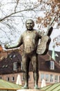 Sculpture of man with a guitar