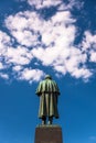 Sculpture and clouds