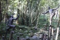 The sculpture of martial art in mount emei,china