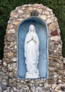 Sculpture Mary outside Saint Mary Catholic Church in Marfa, Texas. Royalty Free Stock Photo