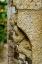 sculpture in the medieval Romanesque church of Santa Cristina of Parada do Sil. Ribeira Sacra, Spain Royalty Free Stock Photo