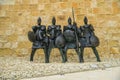 Sculpture of medieval warrior Knights of Malta, Fort St Elmo War Museum, Valletta, Malta