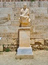 Sculpture of Menander, Meandros, in the Acropolis of Athens. Greece. Royalty Free Stock Photo