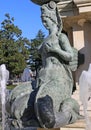 Sculpture of Mermaid at The Fountain of Neptune in Batumi, Georgia