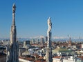 Sculpture, Milan and the Alps.