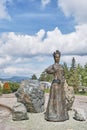 Sculpture Mistress of Copper Mountain. Mountain Park named after Bazhov, Zlatoust, Russia.