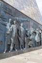 Sculpture on the Monument to the Conquerors of Space, Moscow, Russia. Royalty Free Stock Photo