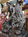 Sculpture of Mount Fuji Climbers