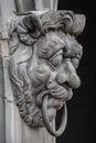 Sculpture of mysterious ancient creature in downtown of Potsdam, Germany, portrait, details