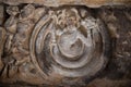 Sculpture of naga on the ceiling of Durga Temple in Aihole, Karnataka, India Royalty Free Stock Photo