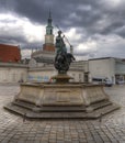 Sculpture of Neptun on the Old Market Square in Poznan