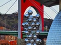 Sculpture next to The Guggenheim Museum Bilbao Royalty Free Stock Photo