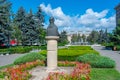 Sculpture of Nicolae Iorga in the center of ploiesti, Romania Royalty Free Stock Photo