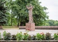 A sculpture of Nike by Bazyli Wojtowicz in the Cytadela Park, Poznan, Poland