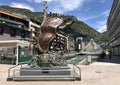 Sculpture `The Nobility of Time` by Salvador Dali placed in the Piazza Rotonda