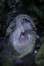 Sculpture of the orca in the Monster Park, Bomarzo, Viterbo, Italy Royalty Free Stock Photo