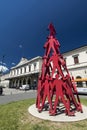 Sculpture outside La Spezia Railway Station, Le Spezia, Italy, 20th May 2016 Royalty Free Stock Photo