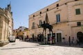 Italy. Matera. El Elefante Espacial, a monumental bronze work by the Catalan surrealist artist Salvador DalÃÂ­