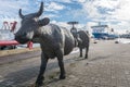 Sculpture Petroleum Cow or Latvian Black in Ventspils