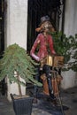 Sculpture of a photographer with an old camera in the Georgian restaurant in Tbilisi city in Georgia