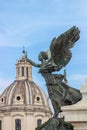 Sculpture at Piazza Venezia in rome Royalty Free Stock Photo