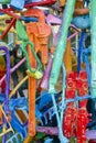 Sculpture pipe wrench details HEART MADE FROM TOOLS cirque du soleil Montreal public art