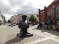 Sculpture of a policeman in the city of Oulu, Finland