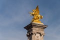Sculpture on Pont Alexandre III bridge in Paris Royalty Free Stock Photo