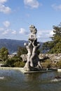 Sculpture in the pool of Castro Mount in Vigo