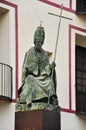 Sculpture of Pope Calixto III, born Alfonso de Borgia in Gandia, Valencia, Spain