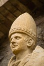 Sculpture of pope close-up