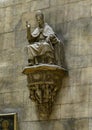 Sculpture of a Pope inside the Milan Cathedral, the cathedral church of Milan, Lombardy, Italy.