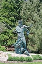 Sculpture Poseidon on the waterfront in Partenit