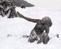 A sculpture of a prehistoric woman, Archeopark, Khanty - Mansiysk, Russia