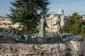 Sculpture of Prince Buda and Princess Pest at Gellert Hill - created by Martha Lesenyei in 1982 - Budapest, Hungary Royalty Free Stock Photo